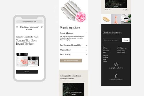 Claudiana Beautanica 移動端網(wǎng)頁設(shè)計 融合美學(xué)與功能的現(xiàn)代用戶體驗